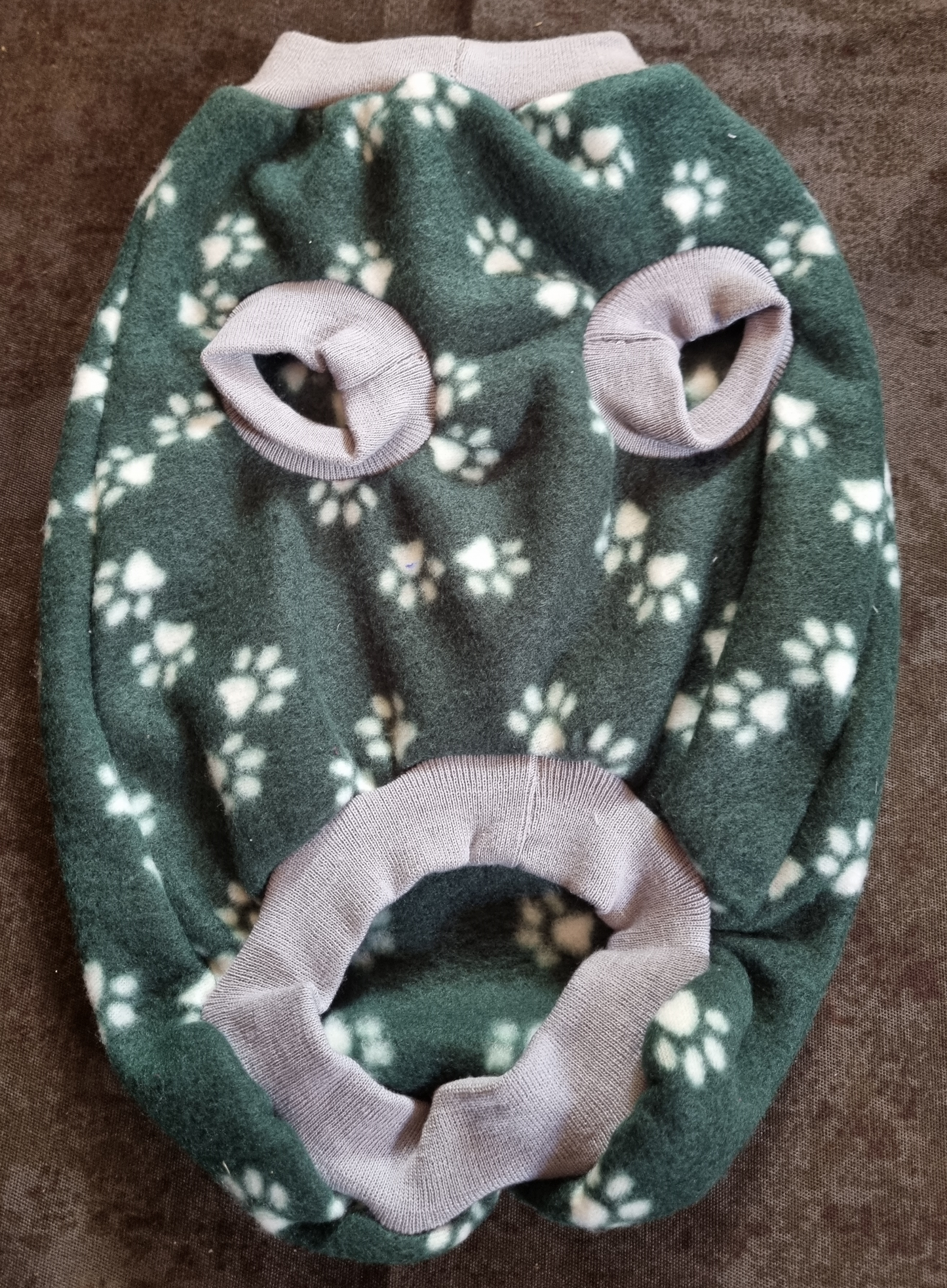 Dog Jersey - Polar Fleece - Std Unisex - M - Green Paws