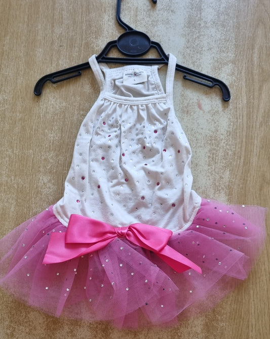 Dog Tutu Dress White - L