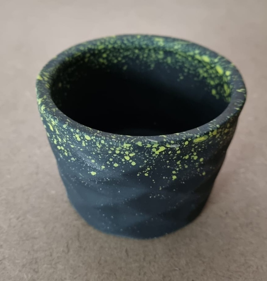 Ceramic Pot- Galaxy- Yellow
