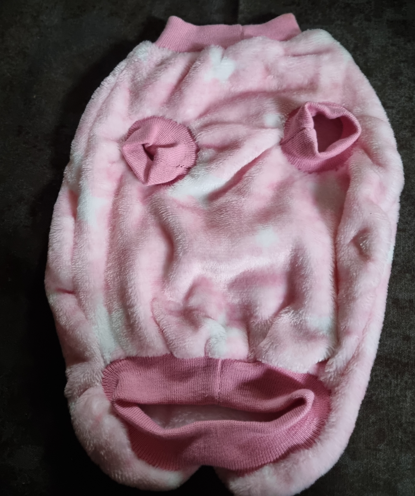 Dog Jersey - Coral Fleece - Std Female - S - Light Pink Star