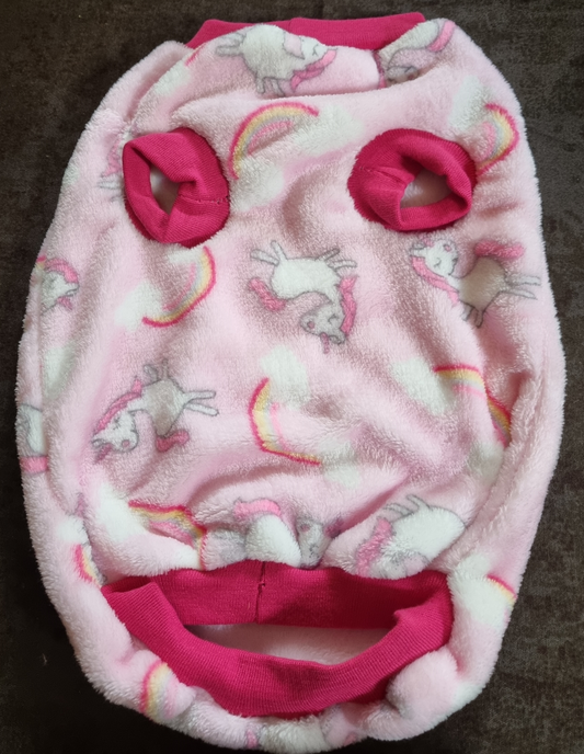 Dog Jersey - Coral Fleece - Std Female - L - Unicorn