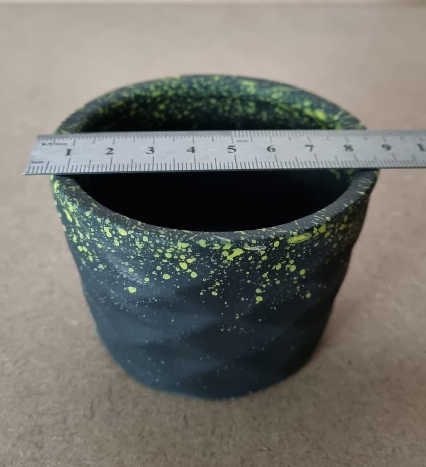 Ceramic Pot- Galaxy- Yellow