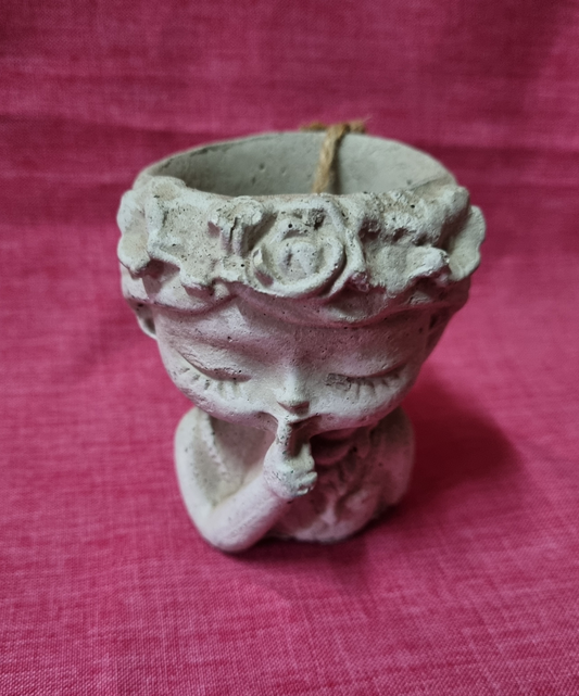 Cement Planter - Girl - Smll