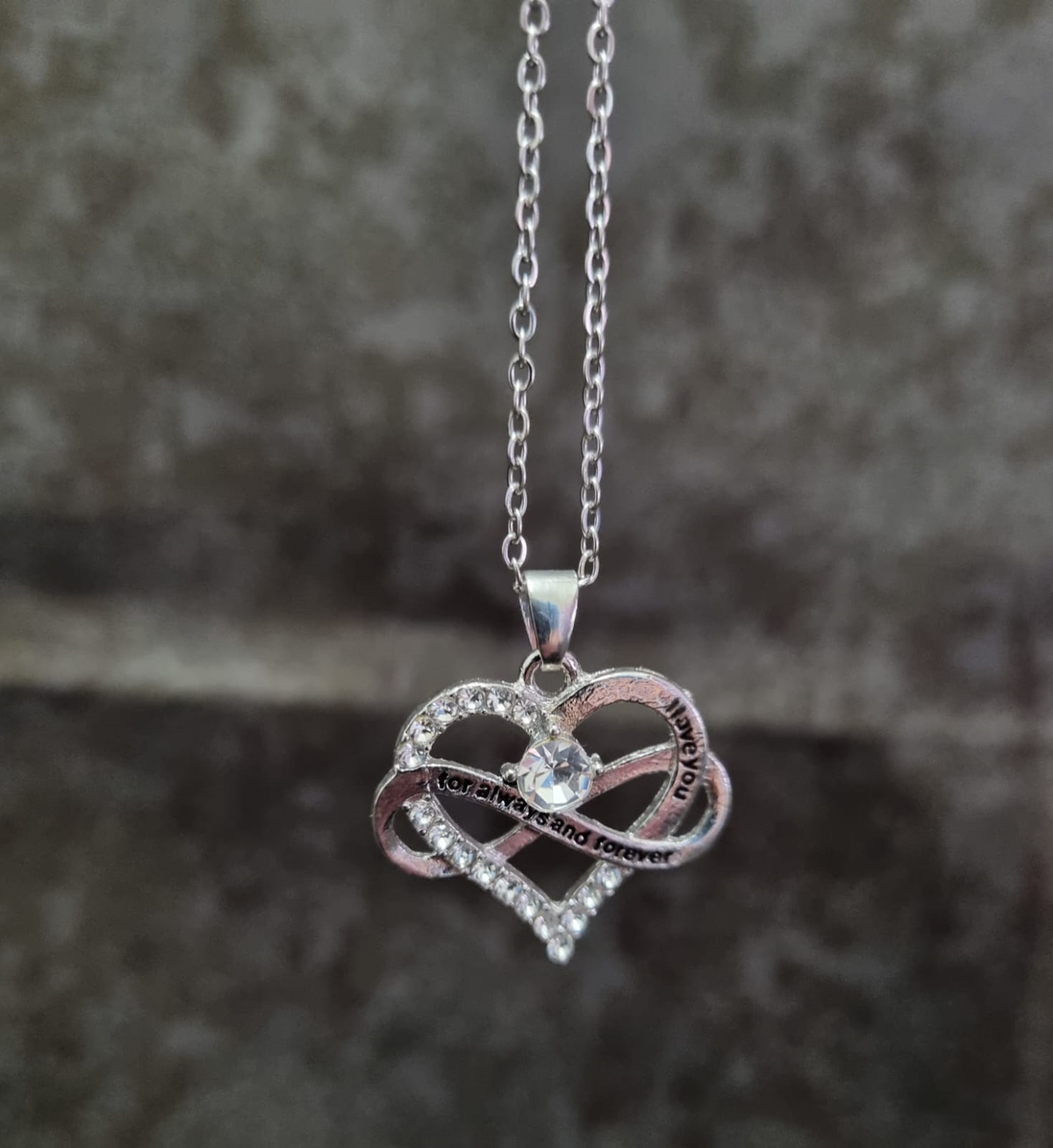 Stainless Steel Necklace - Infinity Heart