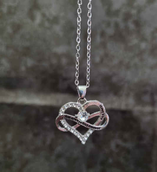 Stainless Steel Necklace - Infinity Heart