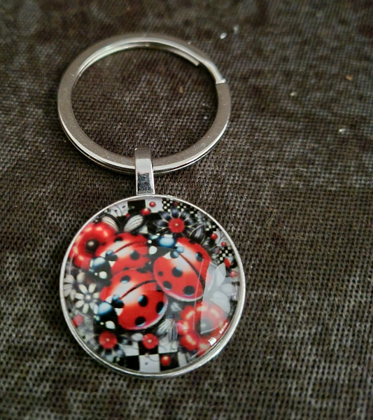 Keyring-Disc-Ladybug