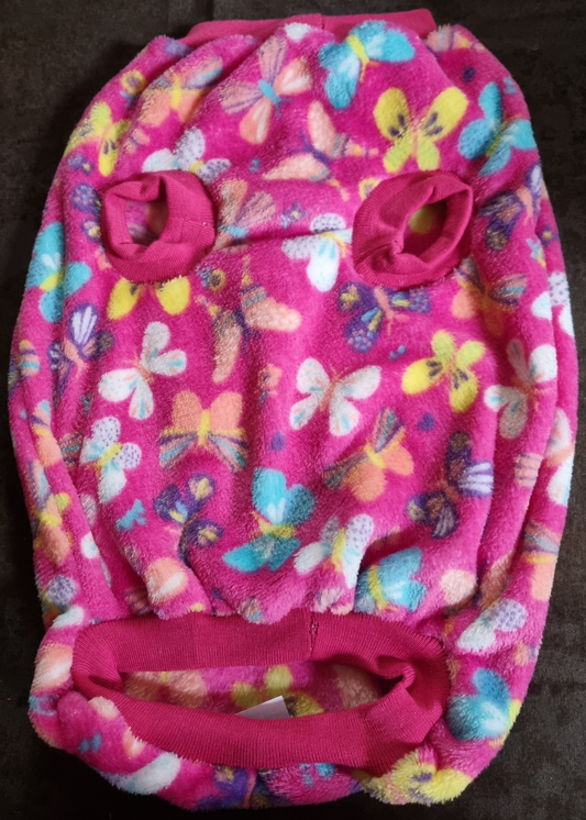 Dog Jersey - Coral Fleece - Std Female - XL - Butterfly