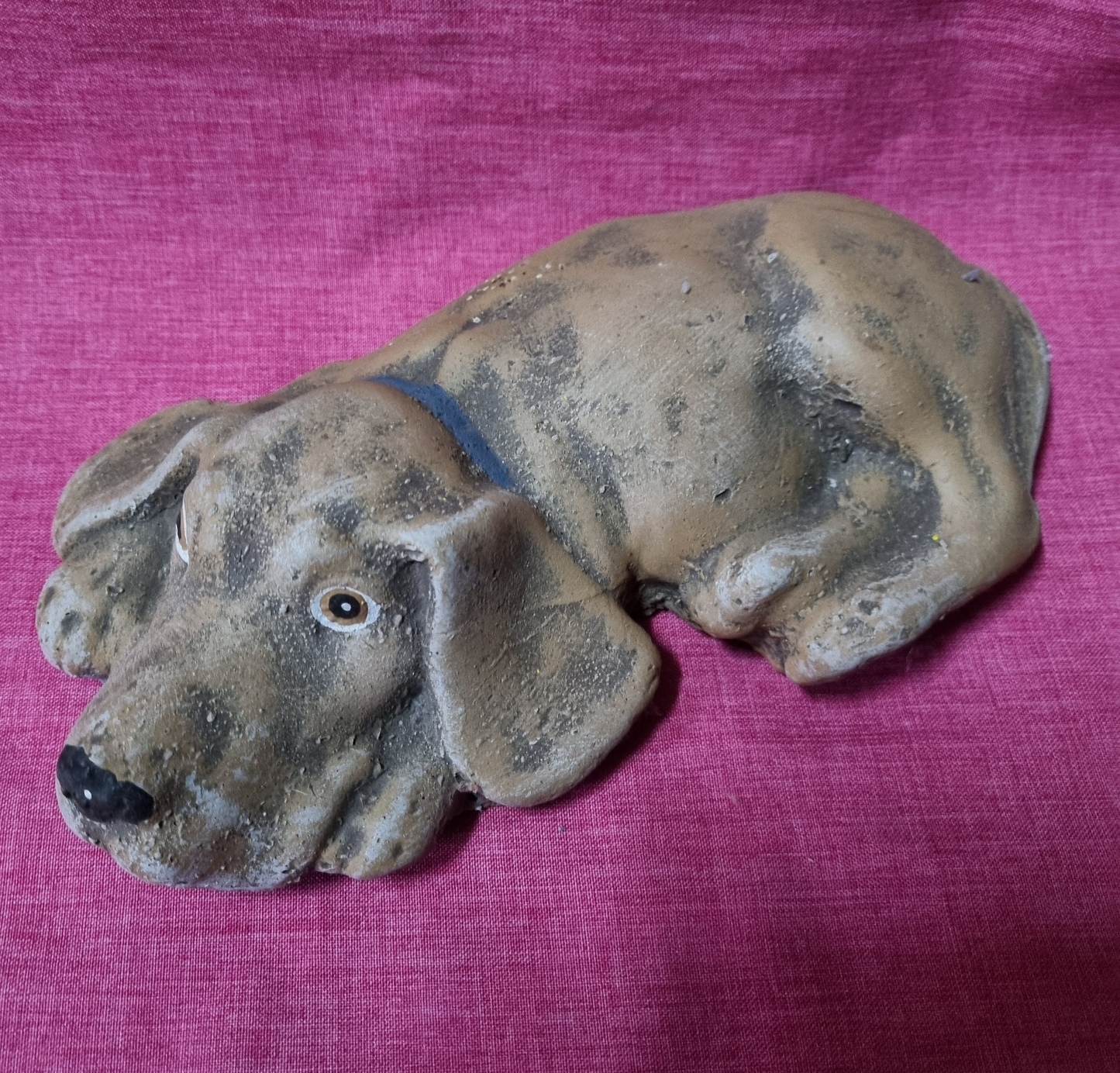 Cement Dog Laying