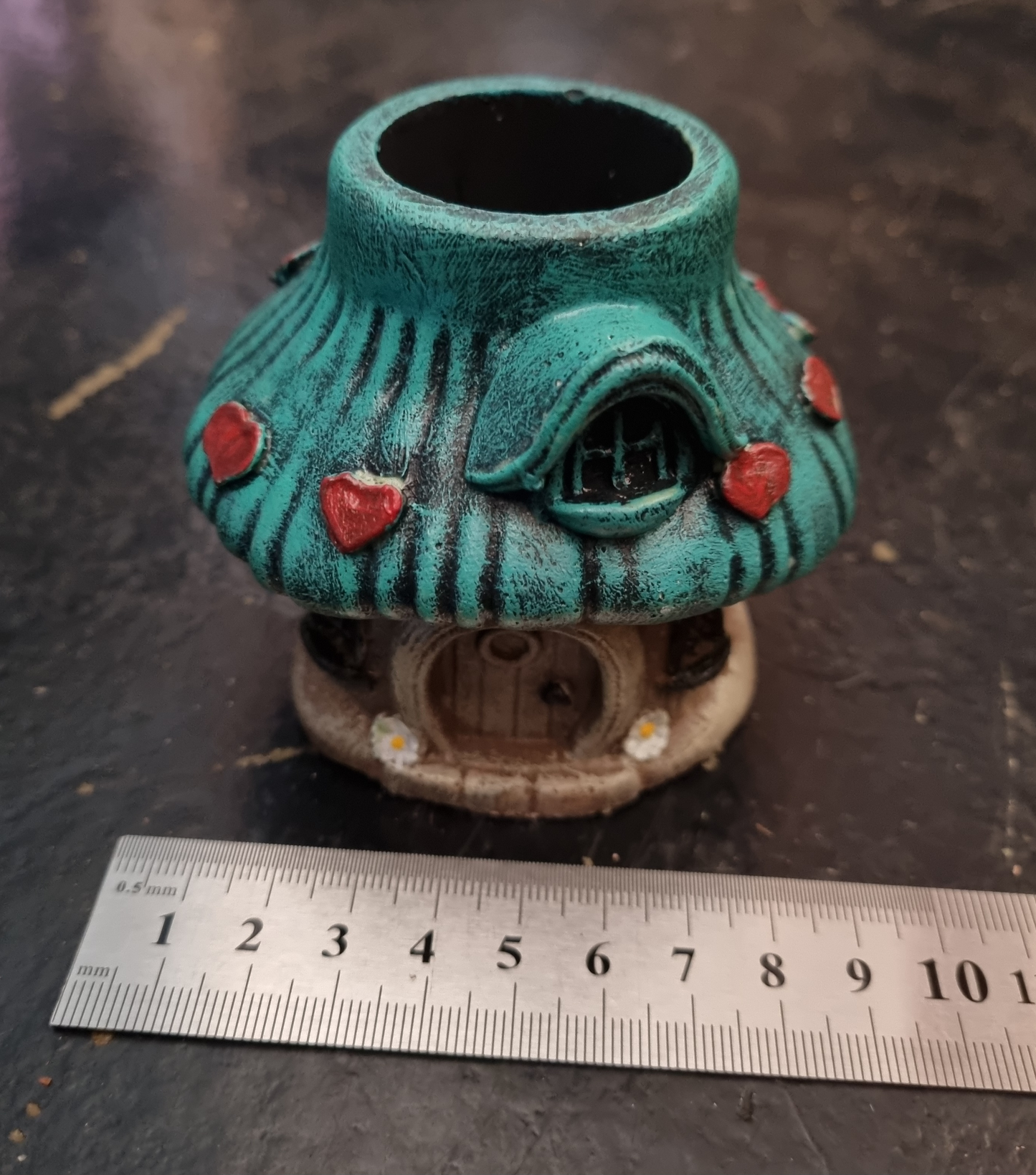 Cement Mushroom House - Painted