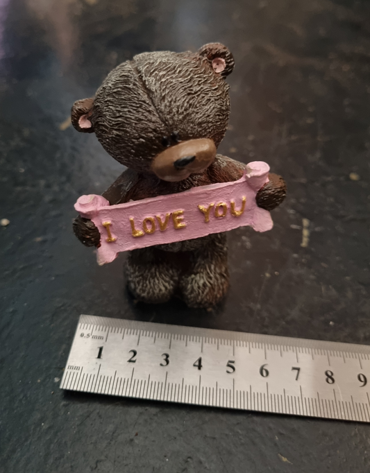 Cement Ornament - Teddy Dark