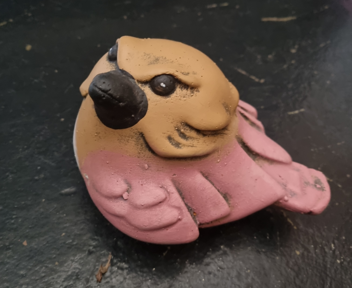 Cement Ornament - Angry Bird - Pink